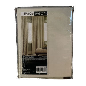 Window Wear Westminster Lined Curtain Panel 42x95 Very Light Soft Green b3